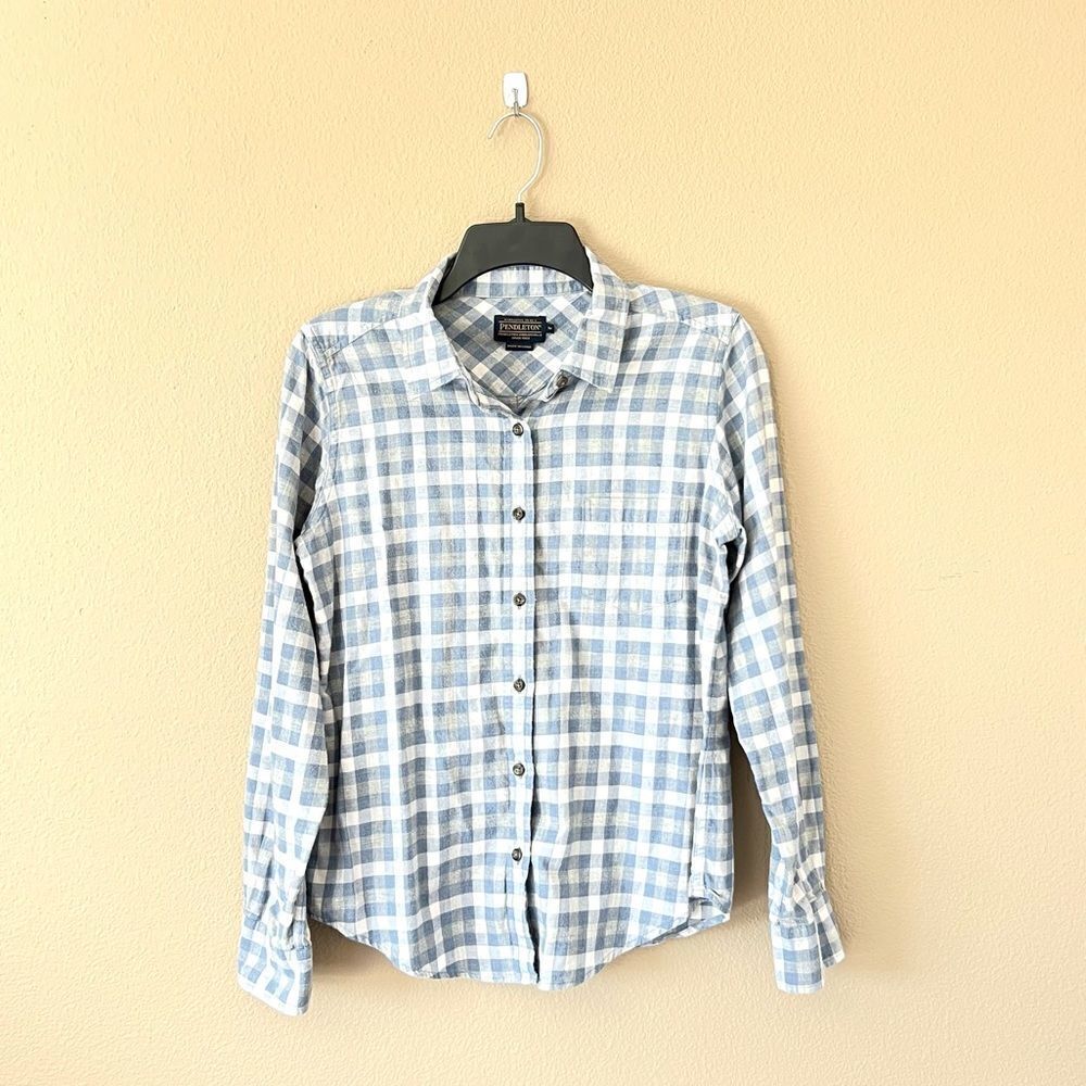 Pendleton Plaid Button Down Top